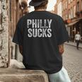 PHILLY SUCKS Philadelphia Hate City Gag Humor Dad Men's Back Print T-Shirt