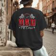 Pit Crew Race Car Racing Dad Family Birthday Party Men's Back Print T-Shirt