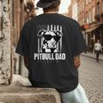 Pitbull Dad Men Pitbull Lover For Dog Dad American Flag Men's Back Print T-Shirt