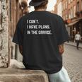 Plans In The Garage Men Car Mechanics Fathers Day Dad Men's Back Print T-Shirt