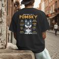 Pomsky Anatomy Dog Mom Dad Men's Back Print T-Shirt
