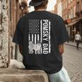 Pomsky Dad American Flag Pomsky Owner Pomsky Lover Men's Back Print T-Shirt