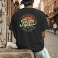 Pops Like a Grandpa Only Cooler Vintage Retro Pops Dad Men's Back Print T-Shirt Pops Like a Grandpa Only Cooler Vintage Retro Pops Dad Men's Back Print T-Shirt