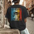 Pregnancy Announcement Dad Level Unlocked New Daddy Father Men's Back Print T-Shirt