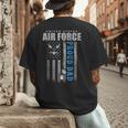 Proud Air Force Dad Of The US Air Force USA Flag Men's Back Print T-Shirt