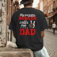 Proud Bowling Dad Of A Bowler Dad Bowling Father Men's Back Print T-Shirt