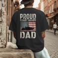 Proud Coast Guard Dad USCG American Flag T-Shirt Men's Back Print T-Shirt
