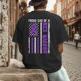Proud NICU Dad Of NICU Warrior Micro Preemie Baby Father Men's Back Print T-Shirt