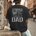 Proud Us Military Dad Father's Day For Dad Grandpa Veteran Men's Back Print T-Shirt