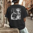 Pug Alien UFO Taking a Selfie Dog Mom Dad Men's Back Print T-Shirt