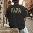 Retro Camo Hunting Papa Old Camo Dad Father’s Day Daddy Men's Back Print T-Shirt