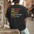 Retro Husband Father Hero Protector Legend Father Day Dad Men's Back Print T-Shirt Retro Husband Father Hero Protector Legend Father Day Dad Men's Back Print T-Shirt