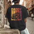 Retro Monster Truck Daddy Matching Family Birthday Party Men's Back Print T-Shirt Retro Monster Truck Daddy Matching Family Birthday Party Men's Back Print T-Shirt