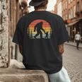 Retro Vintage Bigfoot Dad Fathers Day Father Son Matching Men's Back Print T-Shirt