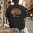 Retro Vintage US States Hoosier Daddy State Outline Desig Men's Back Print T-Shirt Retro Vintage US States Hoosier Daddy State Outline Desig Men's Back Print T-Shirt