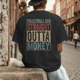 Retro Volleyball Dad Straight Outta Money Men's Back Print T-Shirt Retro Volleyball Dad Straight Outta Money Men's Back Print T-Shirt