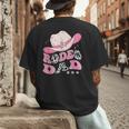 Rodeo Dad Pink Cowgirl 1St Birthday Family Matching Men's Back Print T-Shirt