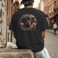 Rottie Dog Mom Dad 'Merica Rottweiler Men's Back Print T-Shirt