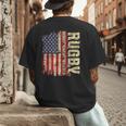 Rugby Blood Sweat Bruises Rugby Player Coach Dad Mom Men's Back Print T-Shirt Rugby Blood Sweat Bruises Rugby Player Coach Dad Mom Men's Back Print T-Shirt