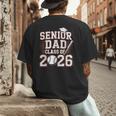 Senior Dad Class Of 2026 Graduate Baseball 2026 Graduation Men's Back Print T-Shirt
