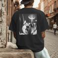 Siberian Husky Alien UFO Taking a Selfie Dog Mom Dad Men's Back Print T-Shirt
