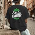 Smoke Daddy Green Egg Pitmaster Dad Tshirt BBQ Grill Men's Back Print T-Shirt