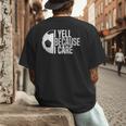 Soccer Fan Humor I Yell Because I Care Soccer Dads Men's Back Print T-Shirt