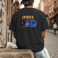 Spider Dad Shirt Birthday Fathers Day Halloween Costumes Pjs Men's Back Print T-Shirt