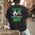 Step Dad Of The Birthday Boy Soccer Stars Outfit Men's Back Print T-Shirt