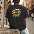 Super Daddy Comic Book Superhero Father's Day Men's Back Print T-Shirt