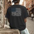 Support ALS Awareness Month USA American Flag Men Dad Men's Back Print T-Shirt