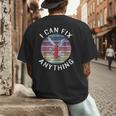 Swiss Army Knife DIY Dad Fathers Day Fix Anything Handyman Men's Back Print T-Shirt