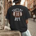 That's My Boy 10 Football Number 10 Jersey Football Mom Dad Men's Back Print T-Shirt That's My Boy 10 Football Number 10 Jersey Football Mom Dad Men's Back Print T-Shirt