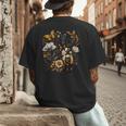 Tortie Cat Owner Flowers Tortie Cat Mom Tortie Cat Dad Men's Back Print T-Shirt
