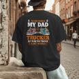 Trucker Father's Day To The World My Dad Is Just A Trucker Men's Back Print T-Shirt