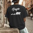 Twin Dad Papa Bear Two Cubs 2 Kids Men's Back Print T-Shirt