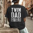 Twin Dad Shirt Men Dad Of Twins Fathers Day Men's Back Print T-Shirt