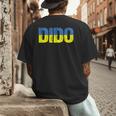 Ukrainian Dido Grandfather Dad Ukraine Flag Distressed Men's Back Print T-Shirt