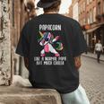 Unicorn Dad Girl Birthday Party Clothing Papacorn Men's Back Print T-Shirt