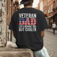 Veteran Dad Like A Normal Dad But Cooler American Flag Men's Back Print T-Shirt