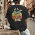 Vintage Captain Daddy Boat Pontoon Dad Fishing Sailor Anchor Men's Back Print T-Shirt Vintage Captain Daddy Boat Pontoon Dad Fishing Sailor Anchor Men's Back Print T-Shirt