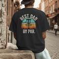 Vintage Disc Golf Dad Best Dad By Par Disk Golf Men's Back Print T-Shirt