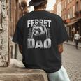 Vintage Ferret Dad Ultimate Pet Lover Ferret Owner Men's Back Print T-Shirt
