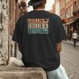 Vintage Grill Dad Grilling Chilling Refilling Men's Back Print T-Shirt