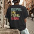 Vintage Husband Dad Colonel Legend Retro T-Shirt Men's Back Print T-Shirt