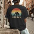 Vintage Lion Dad Father Grandpa Father's Day Men's Back Print T-Shirt Vintage Lion Dad Father Grandpa Father's Day Men's Back Print T-Shirt