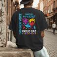 I Am Her Voice She Is My Heart Autism Awareness Daughter Dad Men's Back Print T-Shirt
