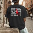 Volleyball Mom Dad Parent Shirt Daughter Player Men's Back Print T-Shirt