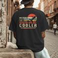Waterski Dad Fathers Day Ski Lover Dad Water Skiing Rider Men's Back Print T-Shirt