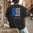 I Wear Blue For My Dad Shirt ALS Awareness Tshirt Men's Back Print T-Shirt